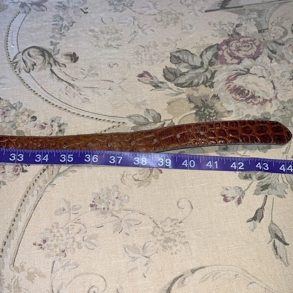 Piel Vacuno brown leather alligator look belt - Picture 7 of 9